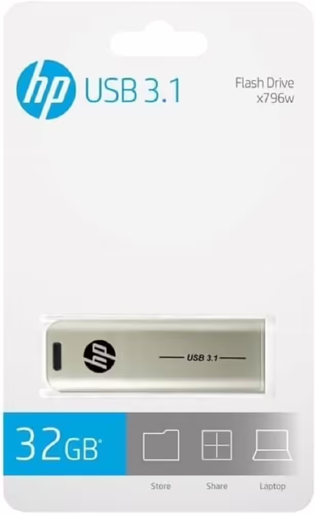 HP USB 3.1 Flash Drive 32GB 796L 32 GB Pen Drive??(Silver)