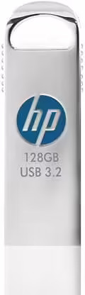HP x306w 128 GB Pen Drive??(Silver)