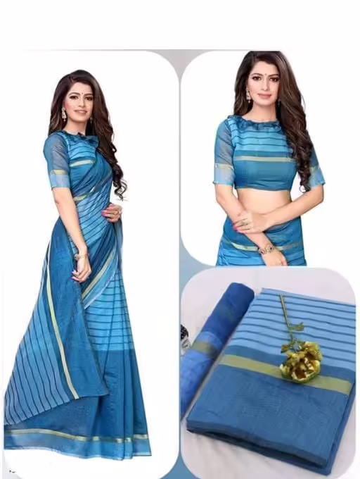 Banita Blue Petite Polycotton Sarees