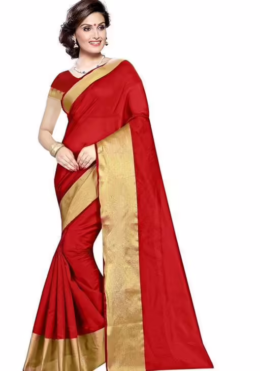 Trendy Petite Cotton Silk Red Sarees