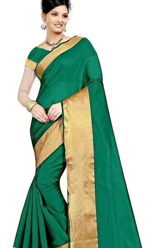 Trendy Petite Cotton Silk Green Sarees