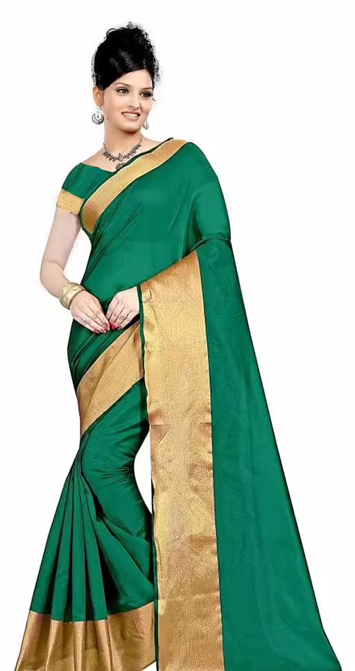 Trendy Petite Cotton Silk Green Sarees