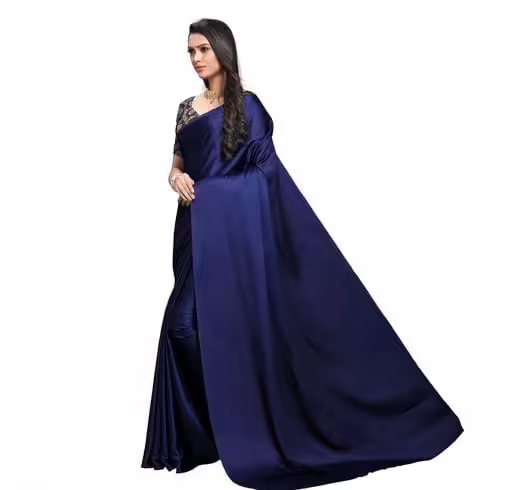 Chitrarekha Superior Navy Satin Sarees