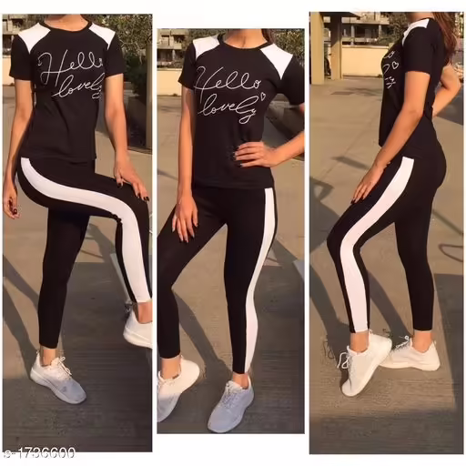 Designer Black Women's Track Suite