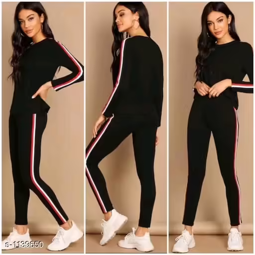 Designer Black Women's Track Suite