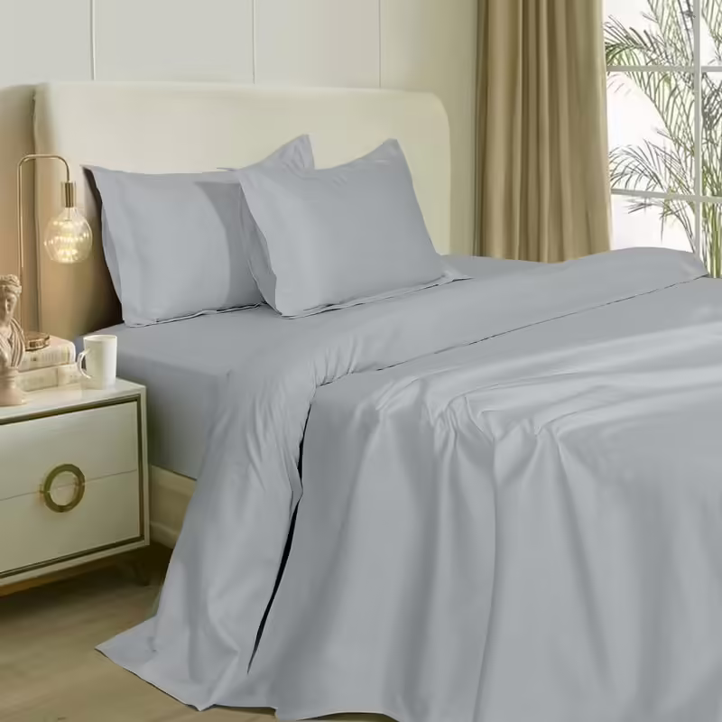 Seasons Slate Blue Bedsheet for Double Bed & 2Pillow Covers