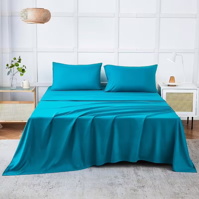 Seasons Bedsheet for Single Bed with 1 Pillow Cover, Teal