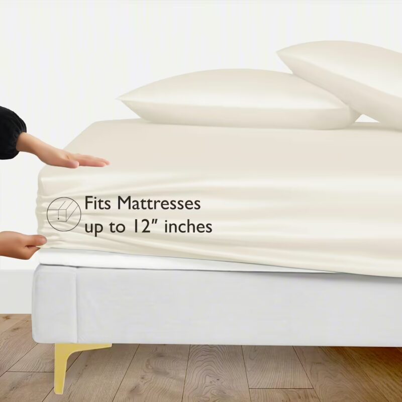 Seasons Bamboo Silk Ivory Colour Bedsheet
