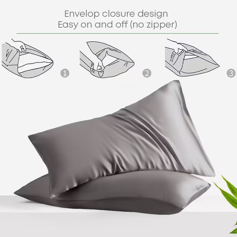 Seasons Silk Light Grey Colour Bedsheet with Deep Pocket