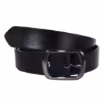 Black Leather Casual Belts For Men