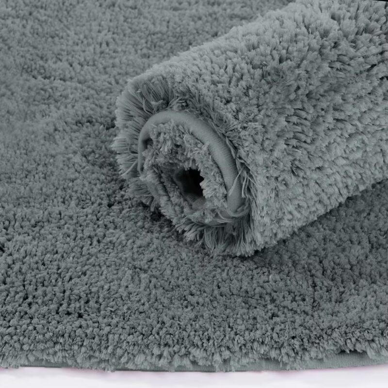 Seasons Bath Mat Super Soft Non Slip Vegas Mats for Bathroom, Door (45x75 cm, Grey) Pack of 1