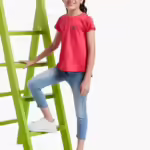 Girls Slim Fit Denim Light Blue Jeans