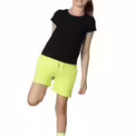 Girl's Relaxed Fit Black T-Shirt