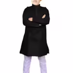 Boys Black Kurta Pyjama Set