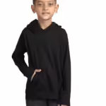 Boys Plain Black Sweatshirts & Hoodies