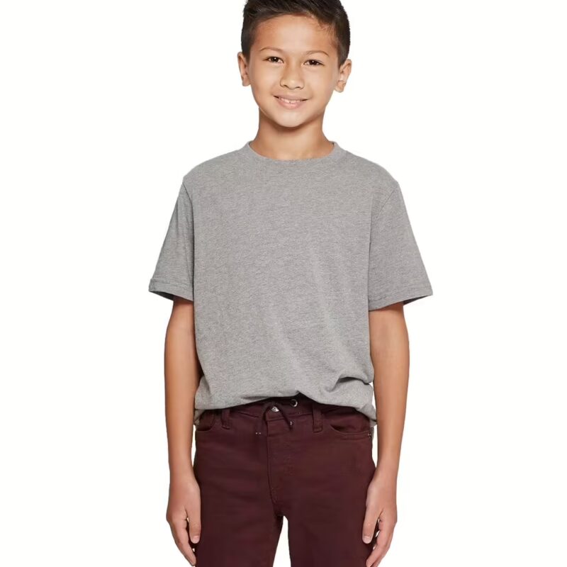 Cliths Boys Plain Light Grey Cotton Tshirt