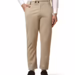 Men's Regular Casual Beige Pants
