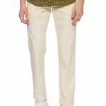 Men Casual Cotton Beige Pants