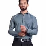 Men's Regular Fit Grey Formal Shirt