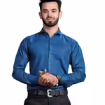 Men's Regular Fit Royal Blue Formal Shirt
