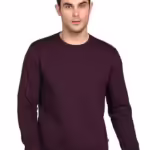 Men Round Neck Purple Sweatshirt