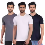 Combo 3 Men Round Neck Regular Fit T-Shirt
