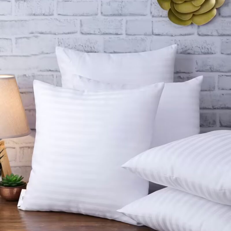 Seasons Microfibre Filled Soft Cushion Pillow, White,Pack of 3