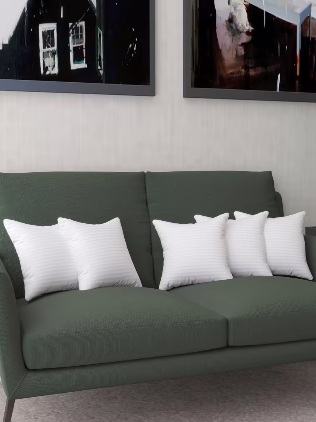 Seasons Microfibre Filled Soft Cushion Pillow, White, Pack of 5