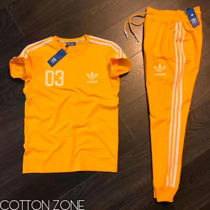Seasons Men Yellow Dry Fit Lycra Trackpants