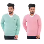 Multi Winter Men V Neck Sweater Pack 2
