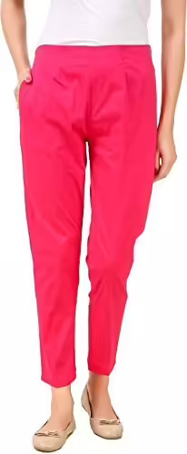Women Casual Formal Dark Pink Trouser
