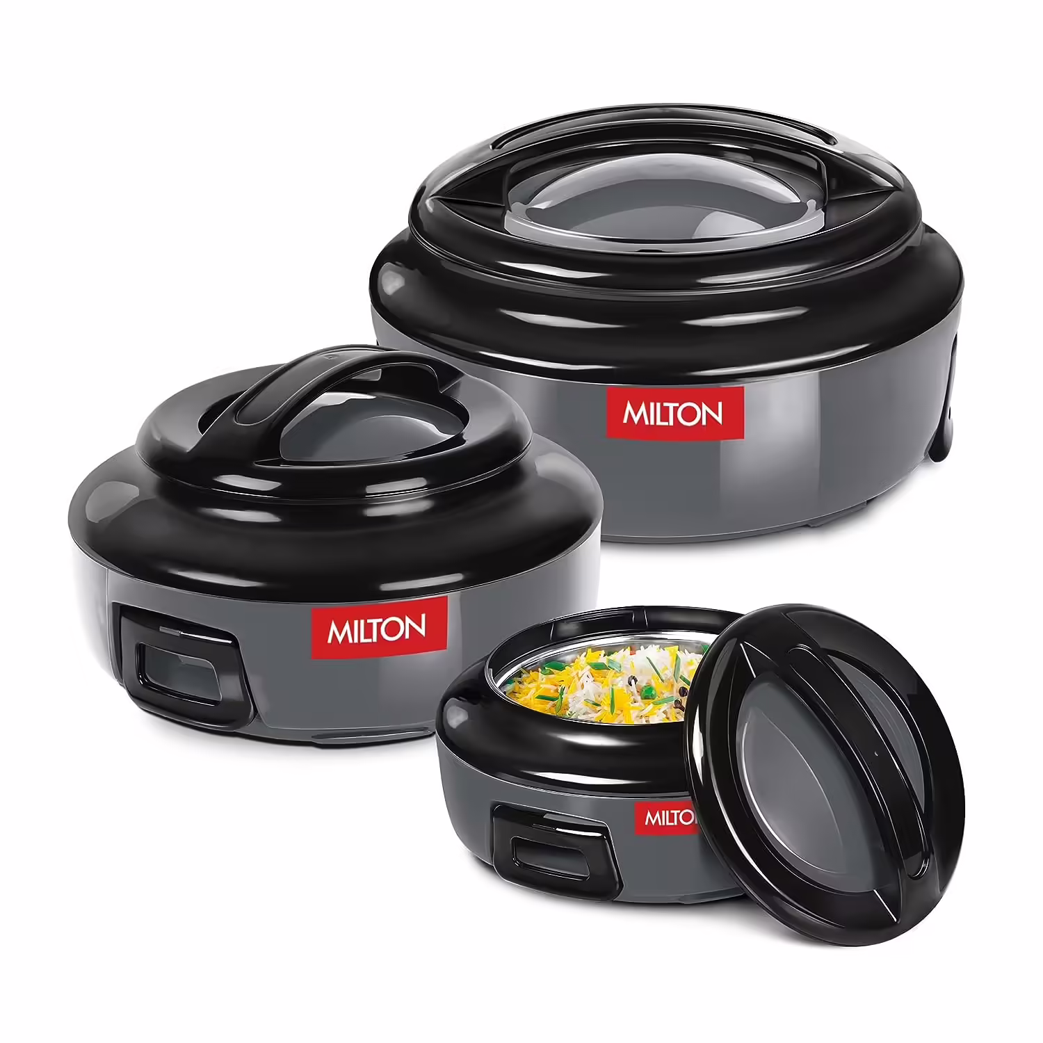 Milton Ernesto Jr. Pack of 3 Thermoware Casserole Set??(420 ml, 850 ml, 1430 ml)