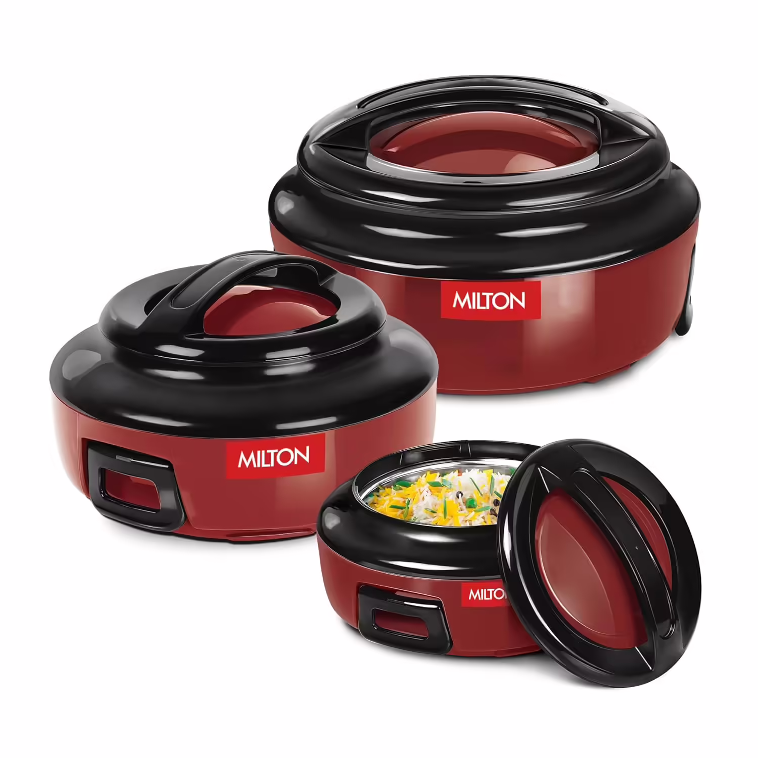 Milton Ernesto Jr. Pack of 3 Thermoware Casserole Set??(420 ml, 850 ml, 1430 ml)