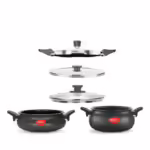 Pigeon by Stovekraft All In One Super Cooker Value Pack 3 L, 5 L Induction Bottom Pressure Cooker??(Aluminium)