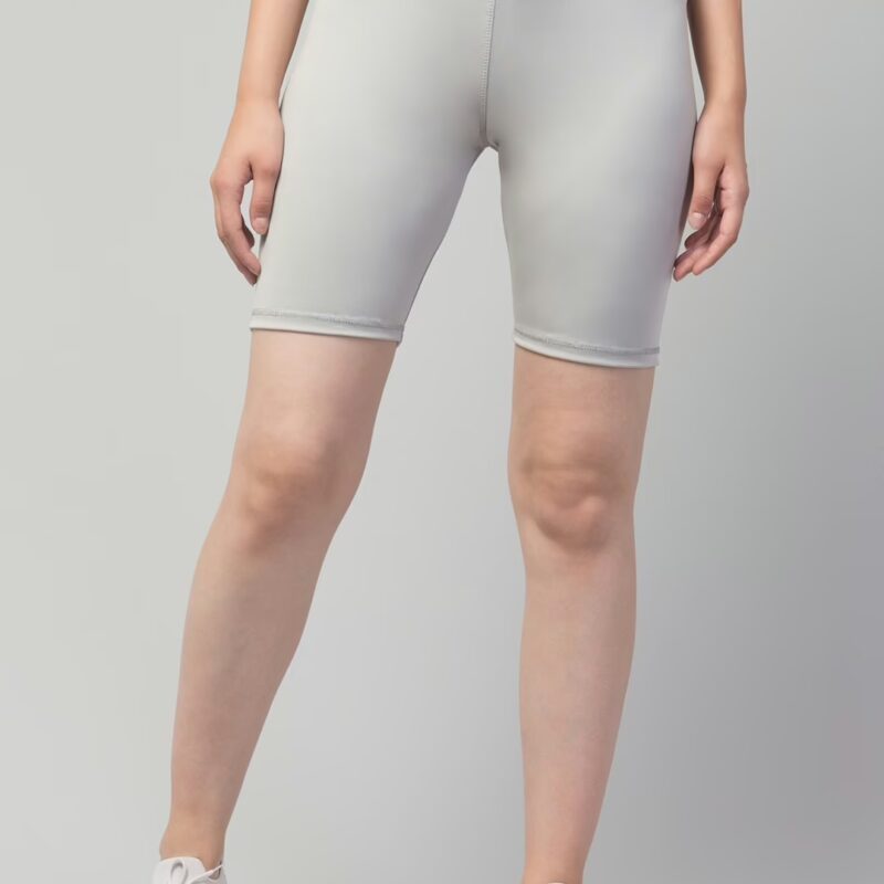 Fancy Light Grey Women Cycling Shorts