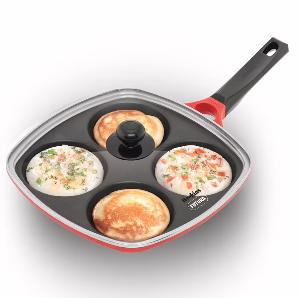 Hawkins Die-Cast Multi Snack Glass (DCMS30G) Sauce Pan 30 cm diameter with Lid 0.48 L capacity??(Aluminium, Non-stick)