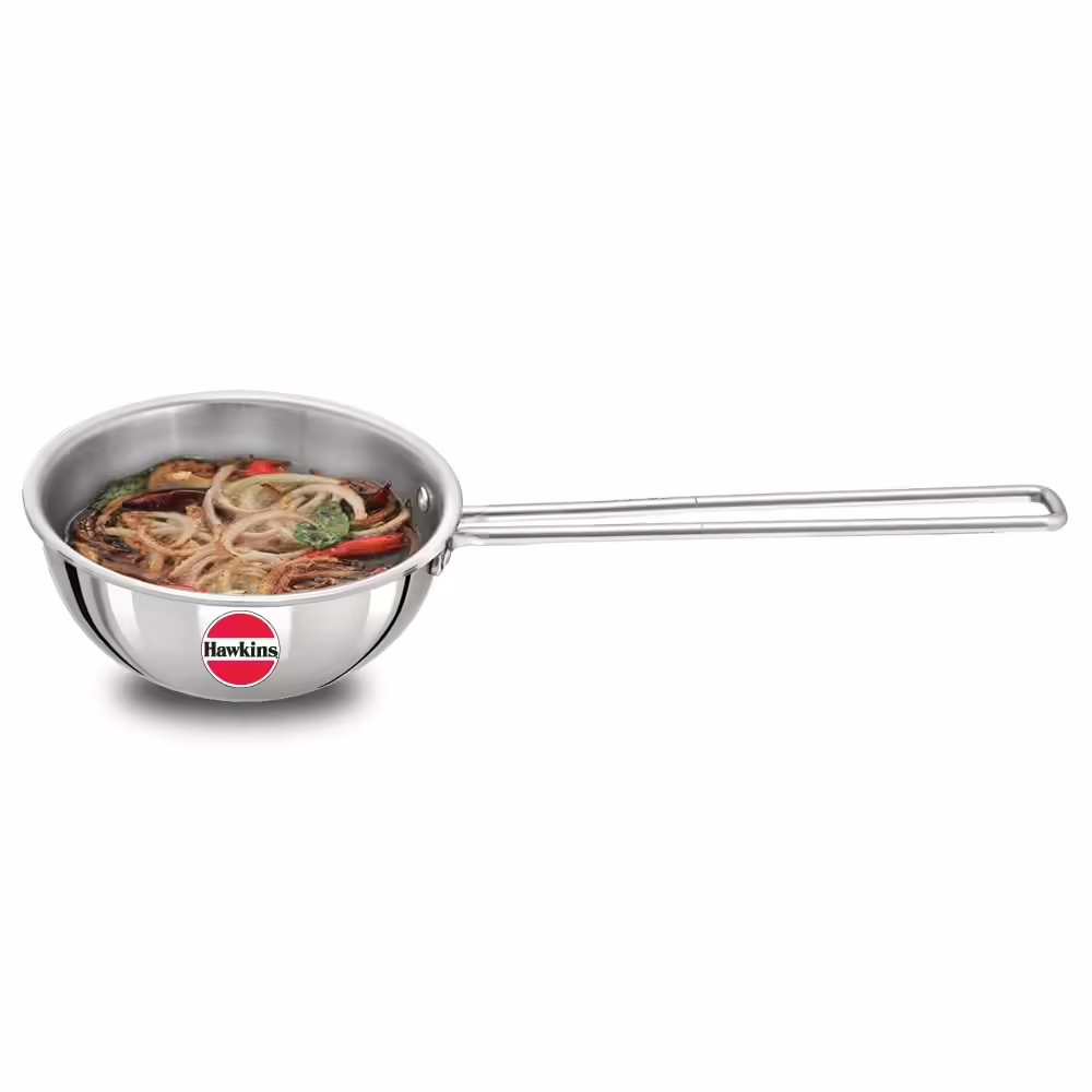 Hawkins 2.5 Cup(STP25) Tadka Pan 14.6 cm diameter 0.6 L capacity??(Triply, Induction Bottom)