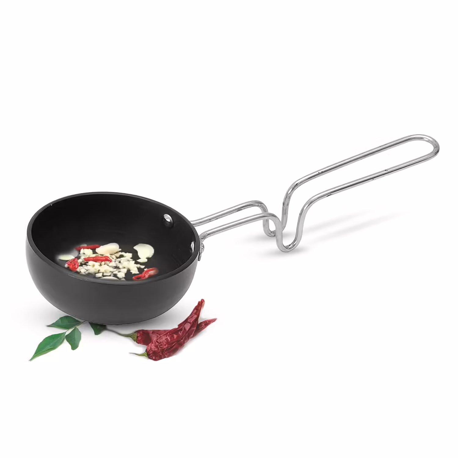 Milton Pro Cook Hard Anodized Tadka Pan, 10 cm, Dark Grey Tadka Pan 10.1 cm diameter 0 L capacity??(Aluminium)