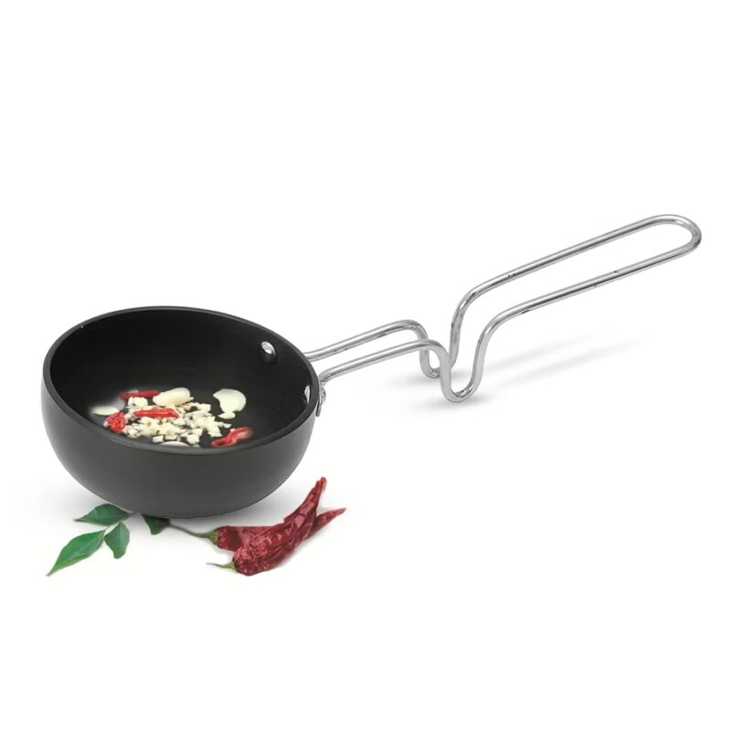 Milton Pro Cook Hard Anodized Tadka Pan, 12 cm, Dark Grey Tadka Pan 12.1 cm diameter 0 L capacity??(Aluminium)