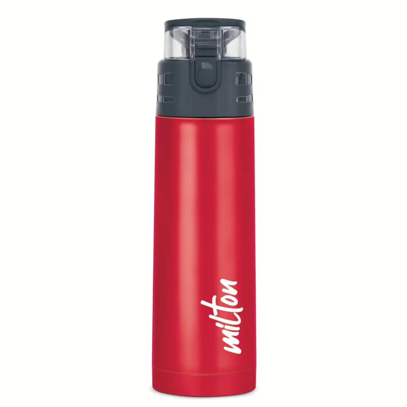 Milton Atlantis 600 Thermosteel Insulated Water Bottle, 500 ml Flask??(Pack of 1, Red, Steel)