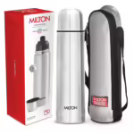 Milton Thermosteel Flip lid 1000 ml Flask??(Pack of 1, Silver, Steel)