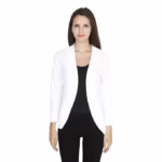 White 3/4th Sleeves Fashionable Shrug