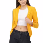 Yellow Women's Regular Shrug